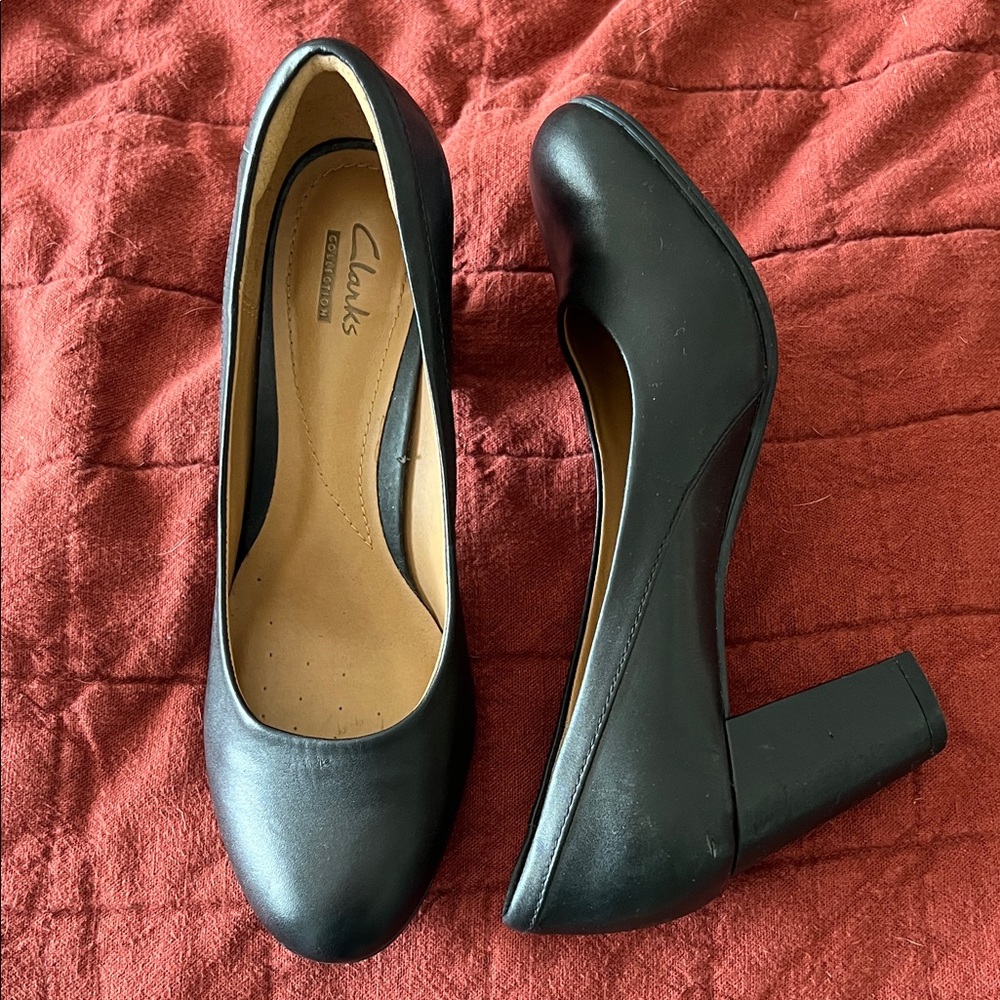 Clarks Classic Black Heels for Women